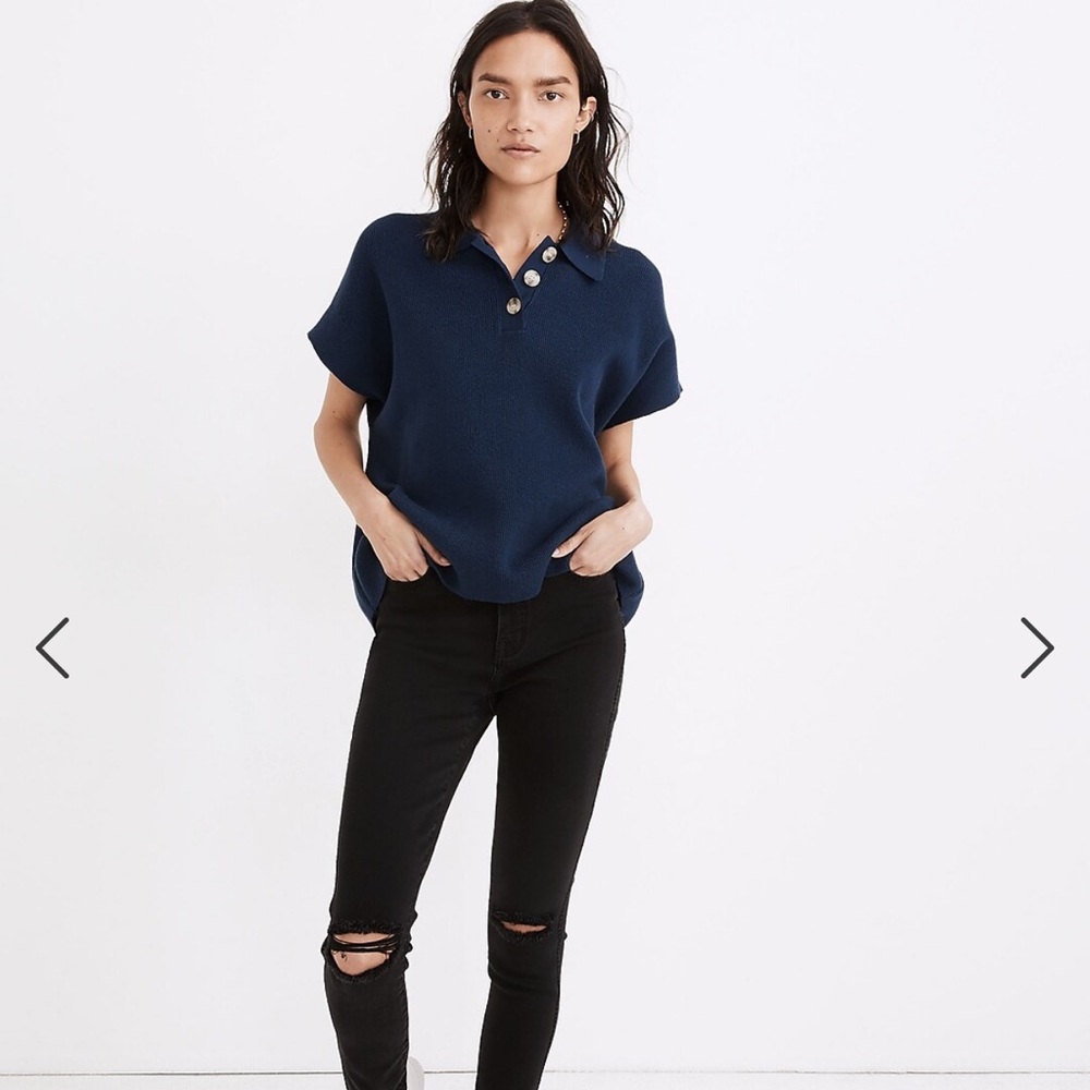 Madewell Sweater Polo Tee